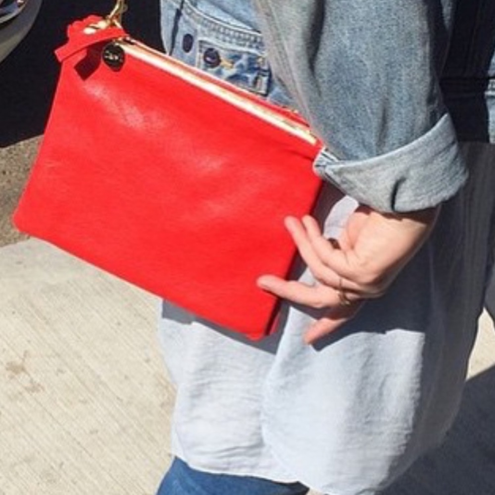 Clare V Double Sac Bretelle in Poppy
